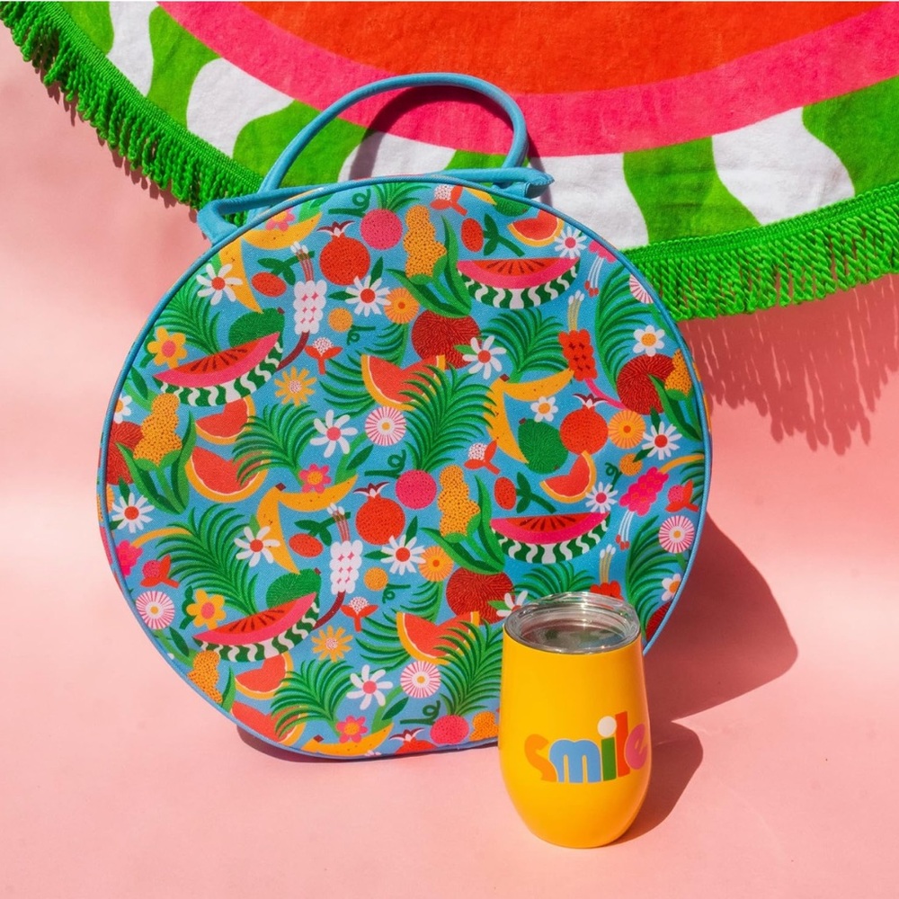 NWT ban.do Go Outside Picnic Cooler Bag Tutti Fruitti